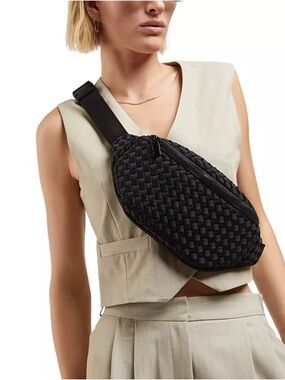 Sol and Selene Black Quilted Crossbody Bag